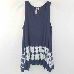 Alya purple trapeze style swing tank top tie dye